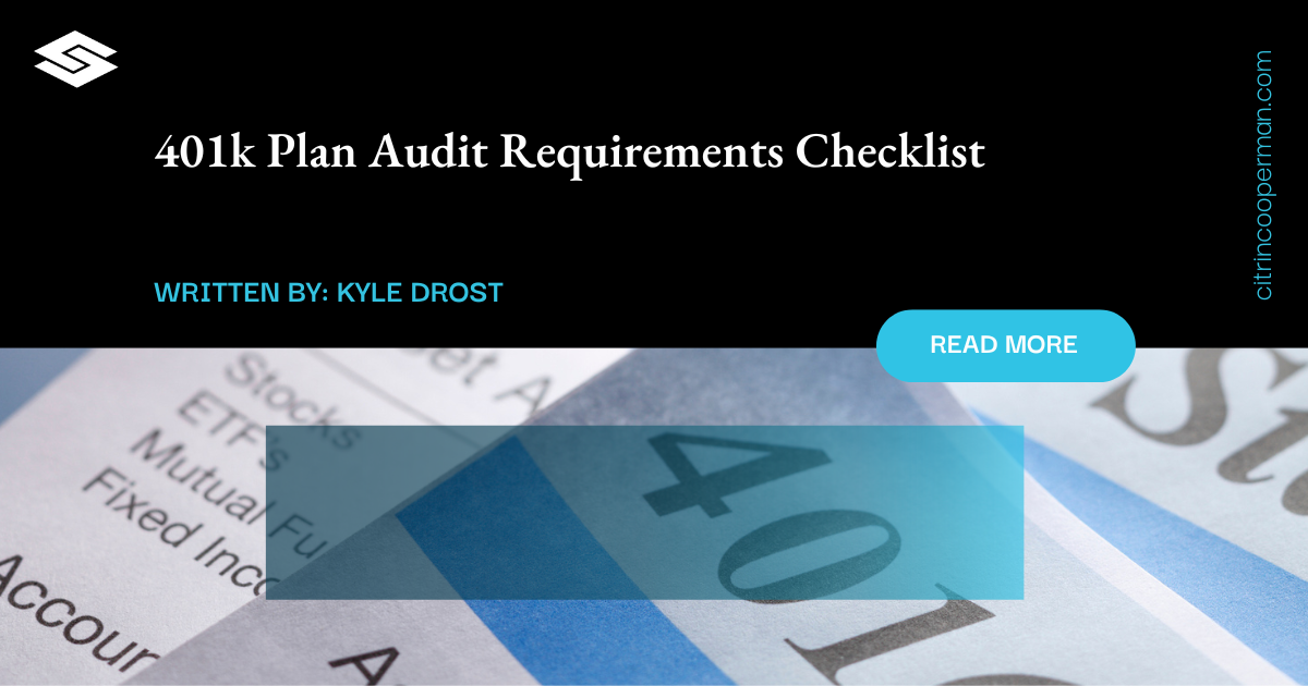 401k Plan Audit Requirements Checklist