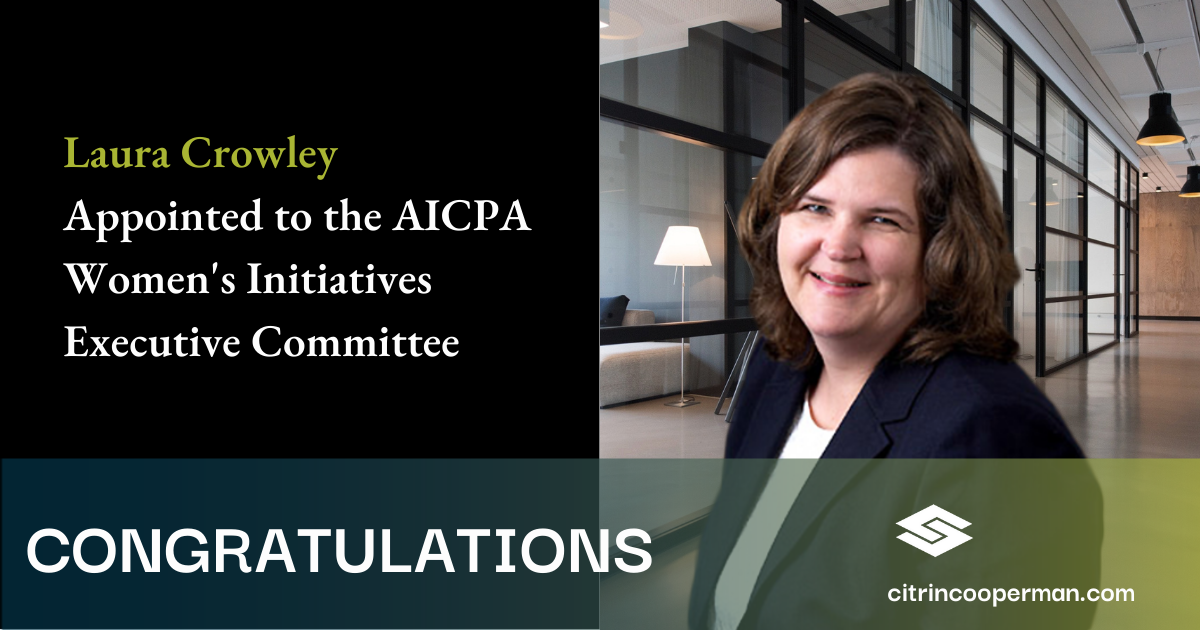 Laura Crowley Appointed to the AICPA Womens Initiatives Executive Committee