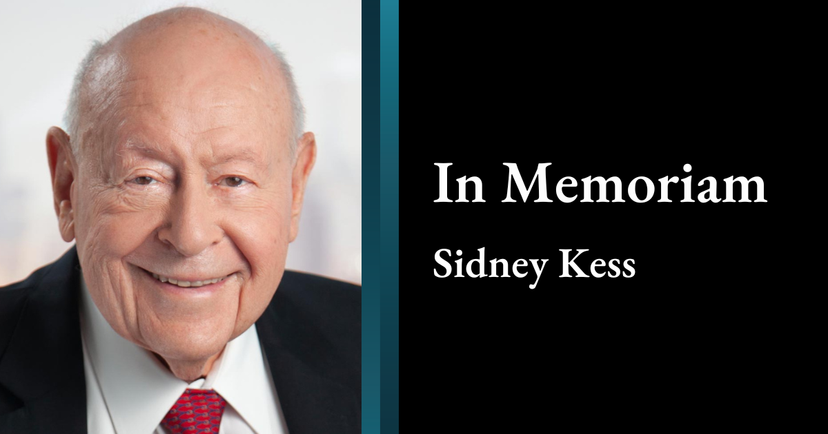 2023 In Memoriam Sidney Kess