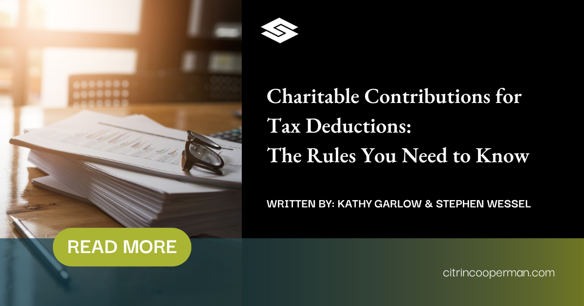 Charitable Contributions For Tax Deductions The Rules You Need To Know