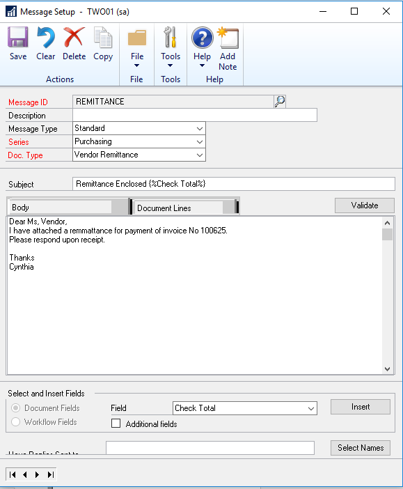 Microsoft Dynamics GP How to Email ACH Remittances